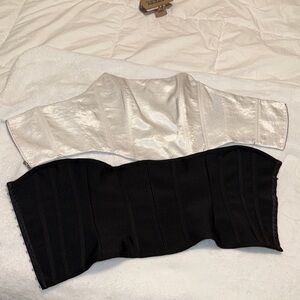Black and White Corset Set